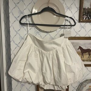 Altar'd State Ivory Tiered Mini Skirt